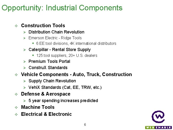 Opportunity: Industrial Components Construction Tools Distribution Chain Revolution Emerson Electric - Ridge Tools 6