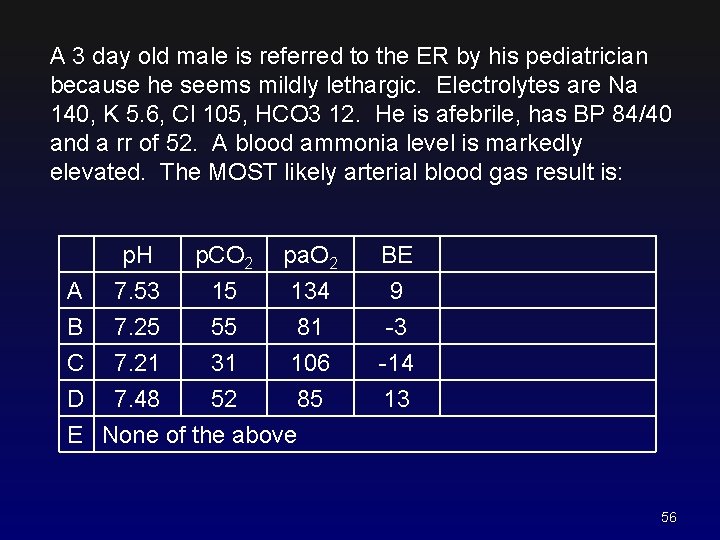 A 3 day old male is referred to the ER by his pediatrician because