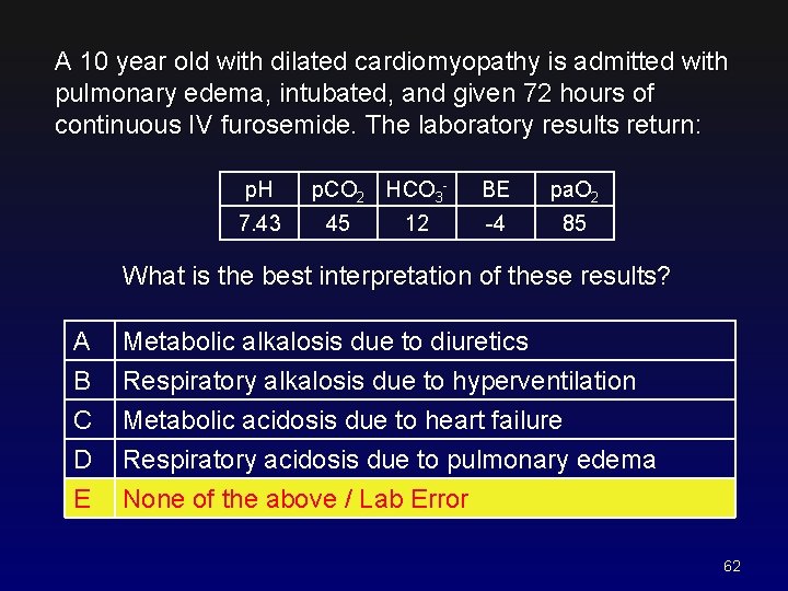 A 10 year old with dilated cardiomyopathy is admitted with pulmonary edema, intubated, and