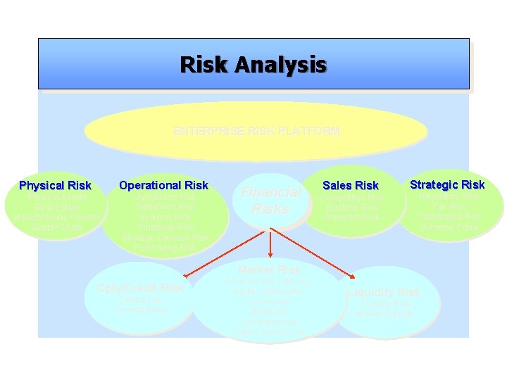 Risk Analysis ENTERPRISE RISK PLATFORM Physical Risk Operational Risk Physical Assets Real Estate Manufacturing