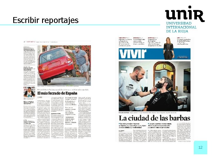 Escribir reportajes 12 