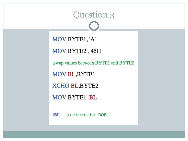 Question 3 