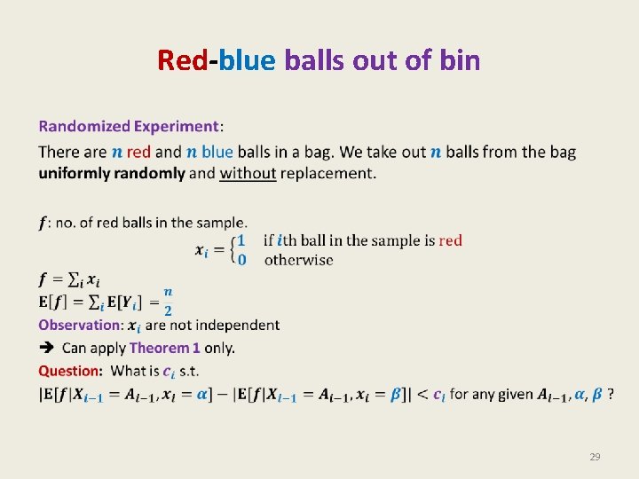 Red-blue balls out of bin • 29 