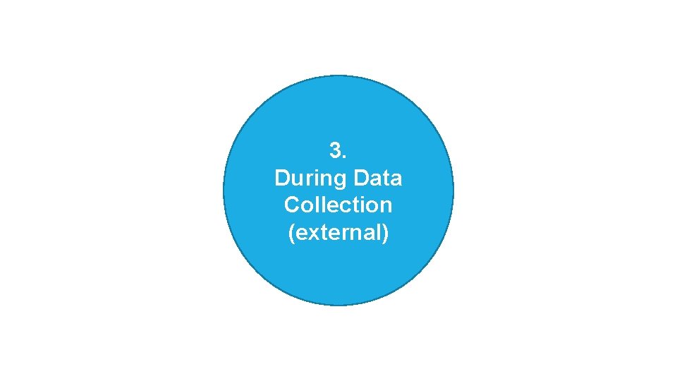 3. During Data Collection (external) 