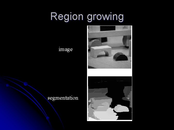 Region growing image segmentation 