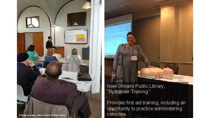 New Orleans Public Library, “Bystander Training. ” Photos courtesy: New Orleans Public Library Provides