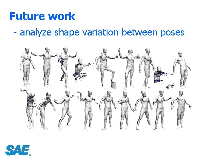 Future work - analyze shape variation between poses 