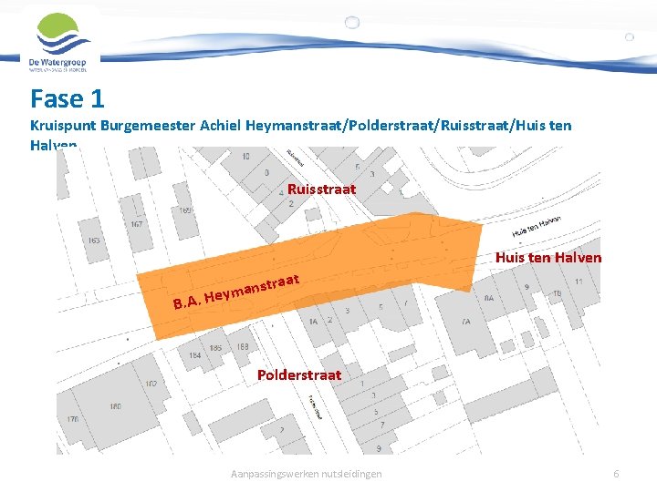Fase 1 Kruispunt Burgemeester Achiel Heymanstraat/Polderstraat/Ruisstraat/Huis ten Halven Ruisstraat Huis ten Halven B. A.