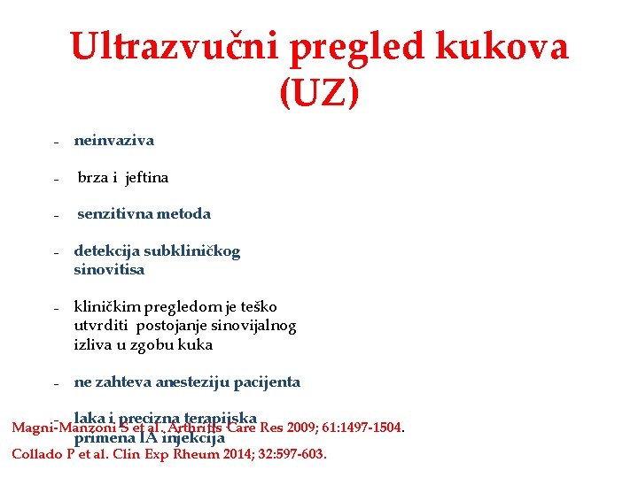 Ultrazvučni pregled kukova (UZ) – neinvaziva – brza i jeftina – senzitivna metoda –