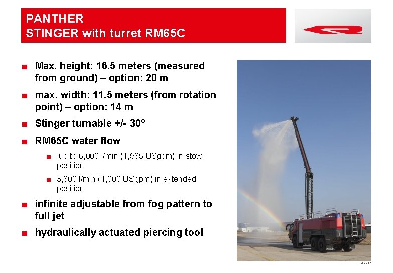 PANTHER STINGER with turret RM 65 C ■ Max. height: 16. 5 meters (measured