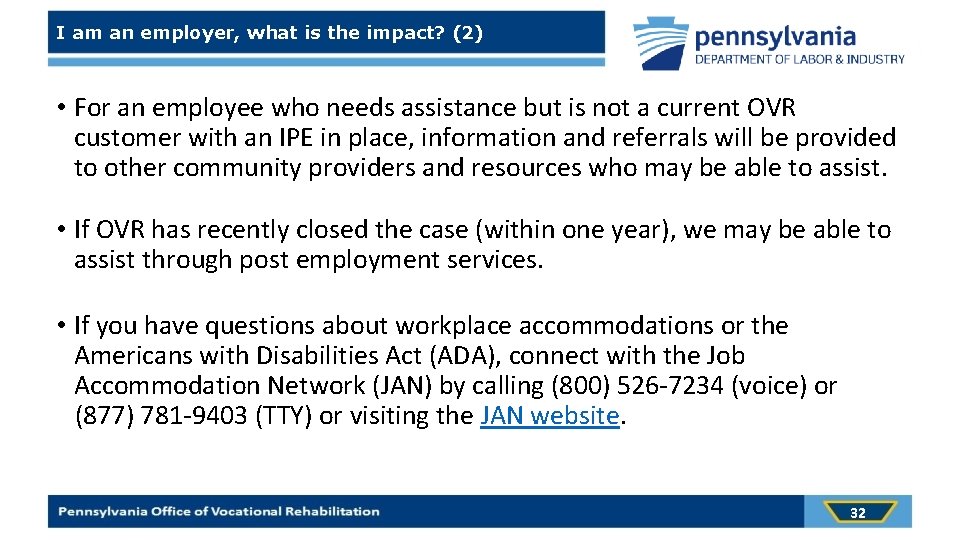 I am an employer, what is the impact? (2) • For an employee who