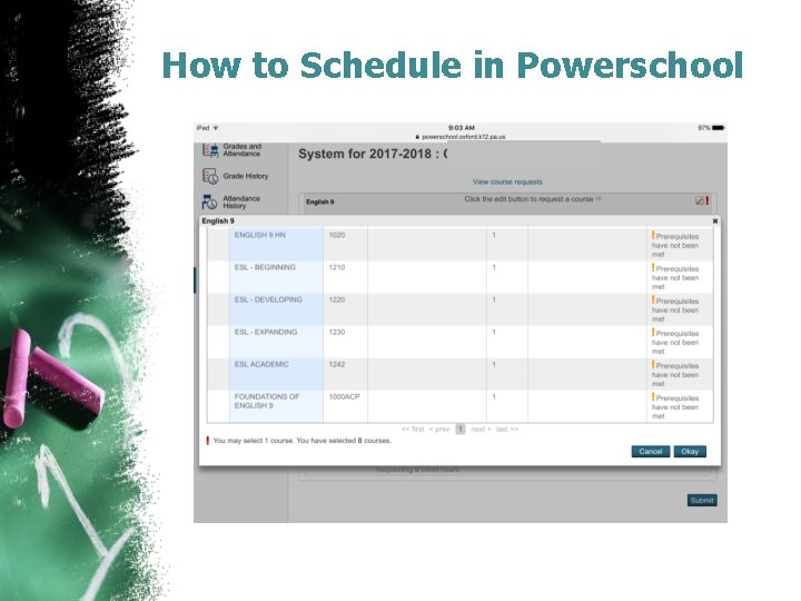 How to Schedule in Powerschool 