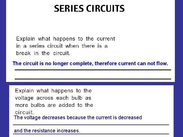 The circuit is no longer complete, therefore current can not flow. The voltage decreases