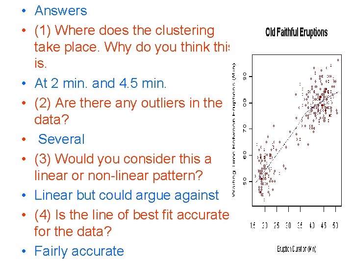  • Answers • (1) Where does the clustering take place. Why do you
