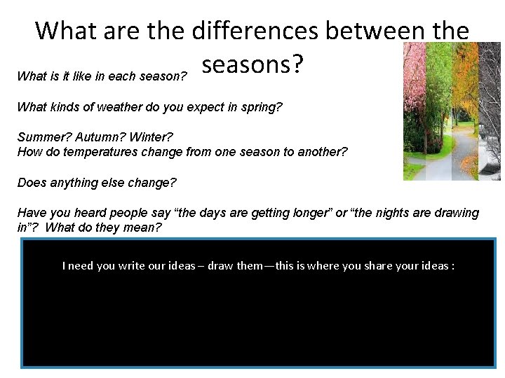 What are the differences between the seasons? What is it like in each season?