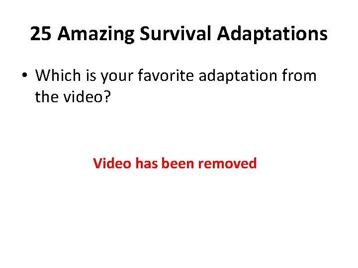 25 Amazing Survival Adaptations • Which is your favorite adaptation from the video? Video