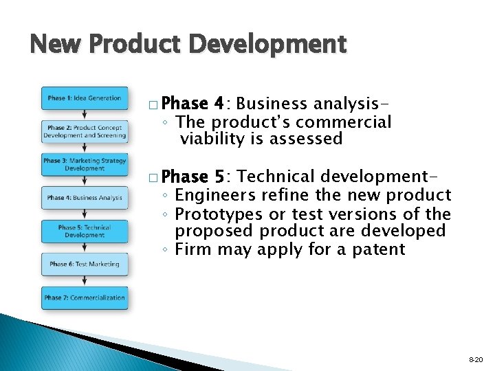 New Product Development � Phase 4: Business analysis◦ The product’s commercial viability is assessed