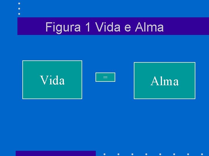 Figura 1 Vida e Alma Vida = Alma 
