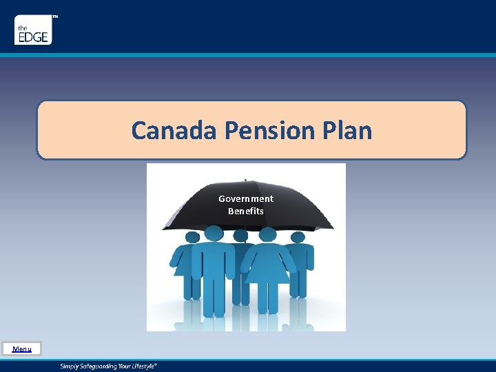 Canada Pension Plan Government Benefits Menu 