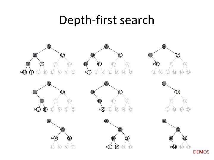 Depth-first search DEMOS 