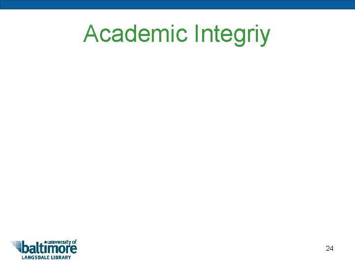 Academic Integriy 24 