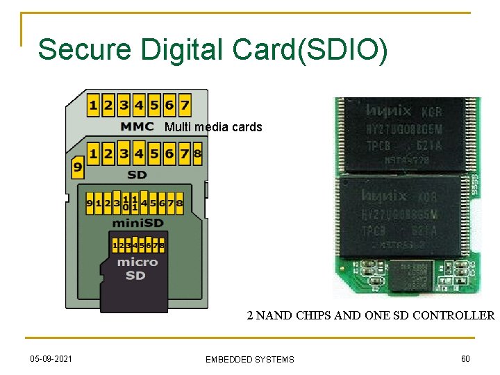 Secure Digital Card(SDIO) Multi media cards 2 NAND CHIPS AND ONE SD CONTROLLER 05