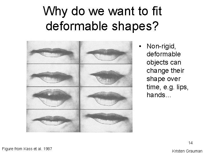 Why do we want to fit deformable shapes? • Non-rigid, deformable objects can change