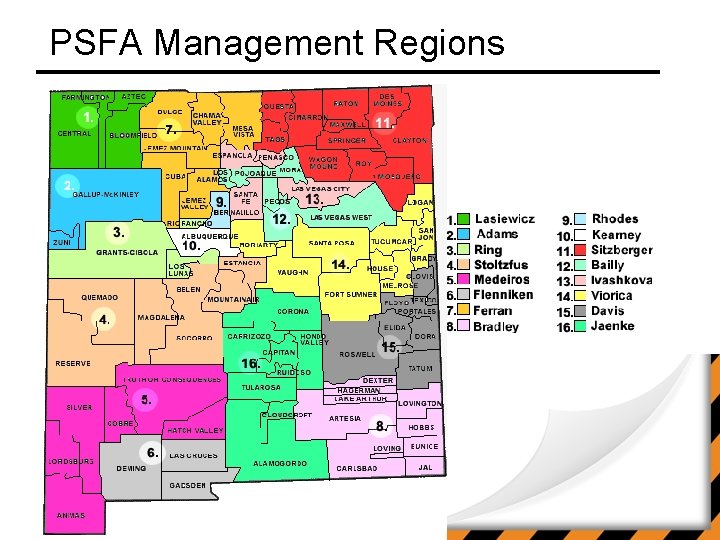 PSFA Management Regions 