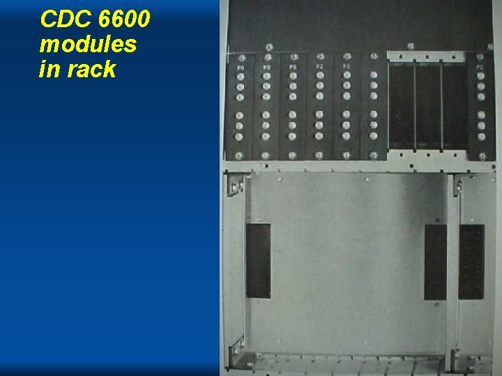 CDC 6600 modules in rack Cray CDC 6600 modules in rack Cray