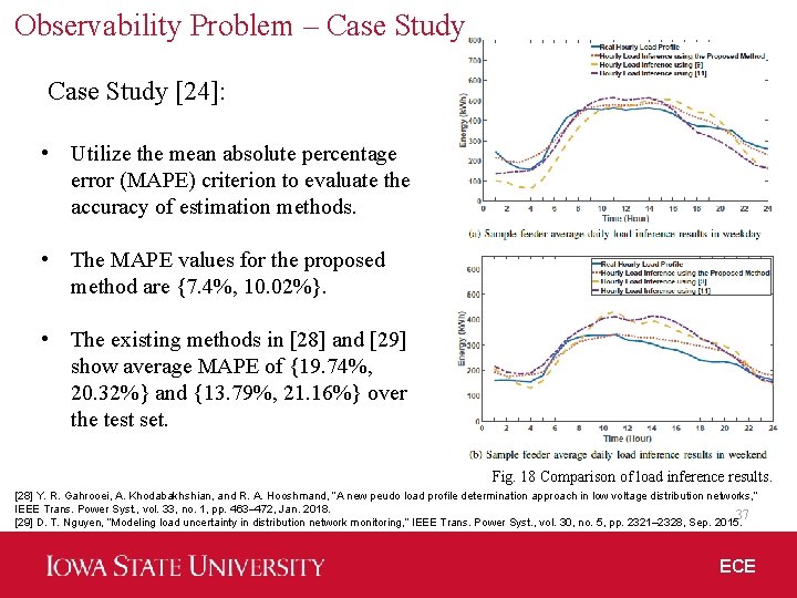 Observability Problem – Case Study [24]: • Utilize the mean absolute percentage error (MAPE)