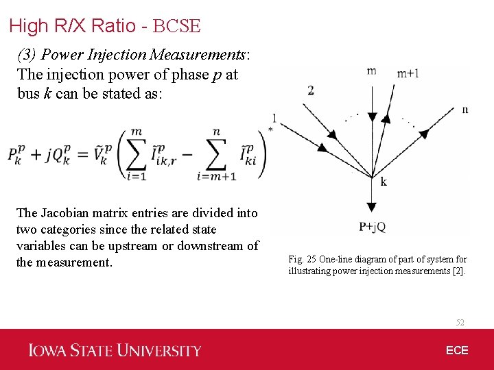 High R/X Ratio - BCSE (3) Power Injection Measurements: The injection power of phase