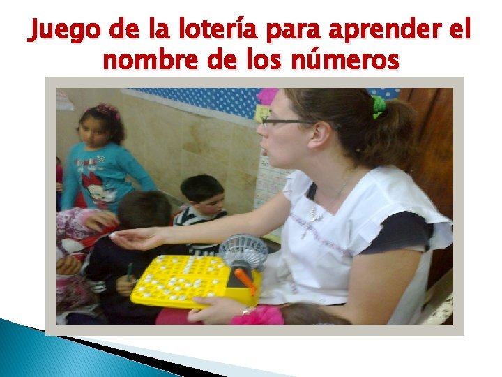 Juego de la lotería para aprender el nombre de los números 