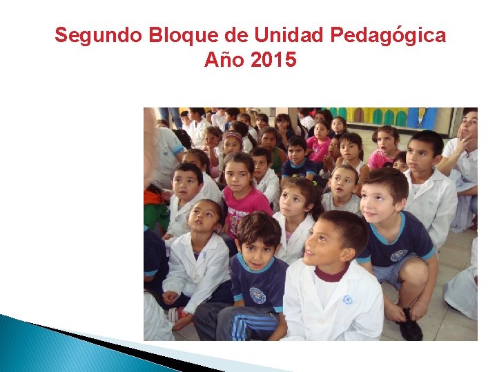 Segundo Bloque de Unidad Pedagógica Año 2015 
