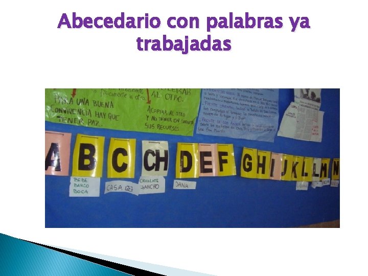 Abecedario con palabras ya trabajadas 