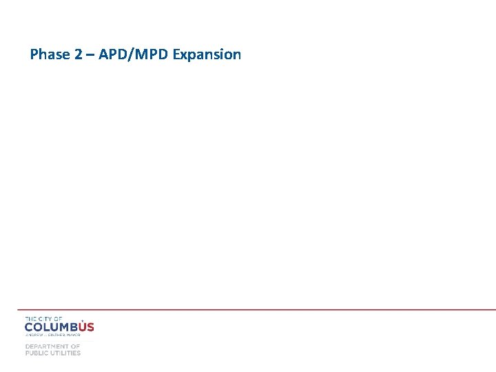 Phase 2 – APD/MPD Expansion 