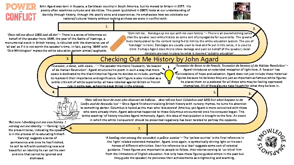 John Agard was born in Guyana, a Caribbean country in South America, but he