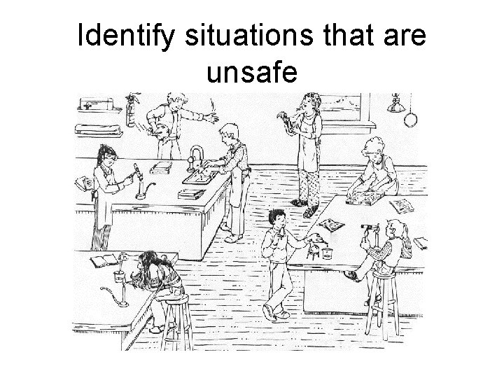 Identify situations that are unsafe 