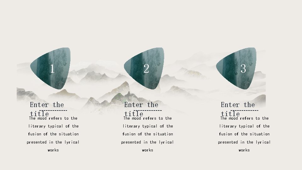 1 2 3 Enter the title The mood refers to the literary typical of 1 2 3 Enter the title The mood refers to the literary typical of