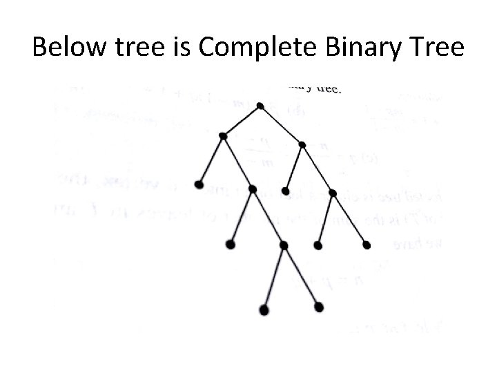 Below tree is Complete Binary Tree Below tree is Complete Binary Tree
