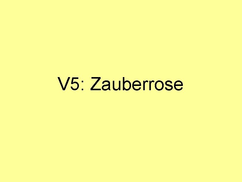 V 5: Zauberrose 