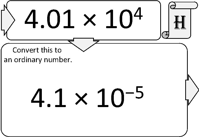 4. 01 × 4 10 Convert this to an ordinary number. 4. 1 ×