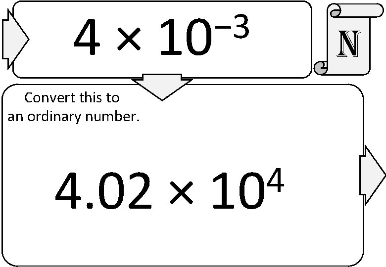 4× − 3 10 Convert this to an ordinary number. 4. 02 × 4