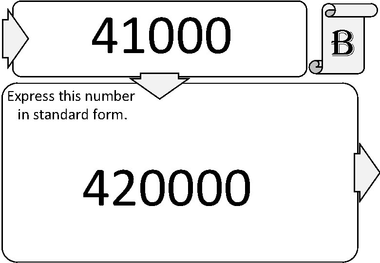 41000 Express this number in standard form. 420000 b 