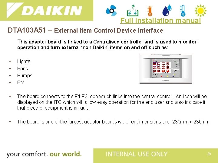 Full installation manual DTA 103 A 51 – External Item Control Device Interface This