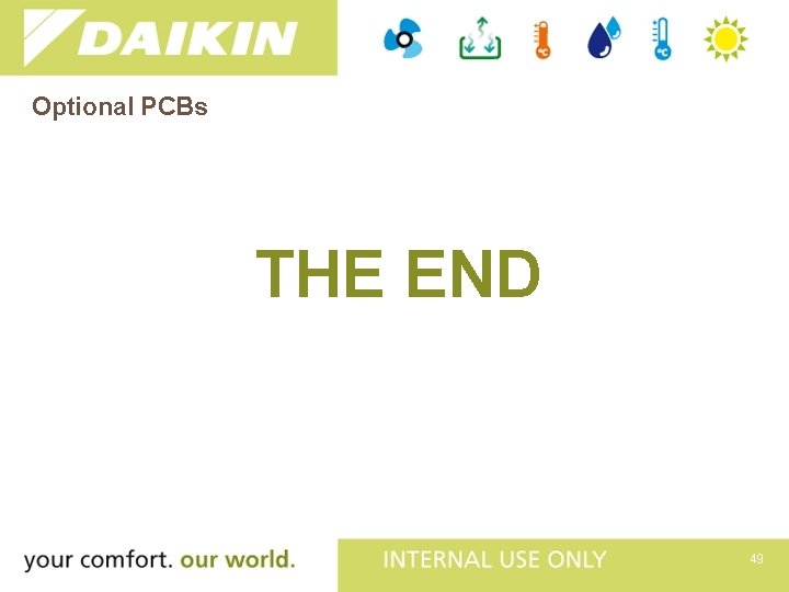 Optional PCBs THE END 49 