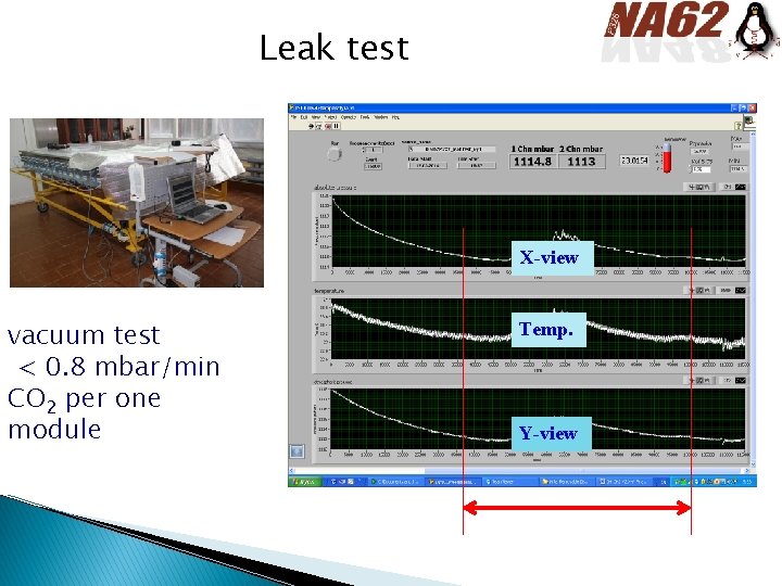 Leak test X-view vacuum test < 0. 8 mbar/min CO 2 per one module