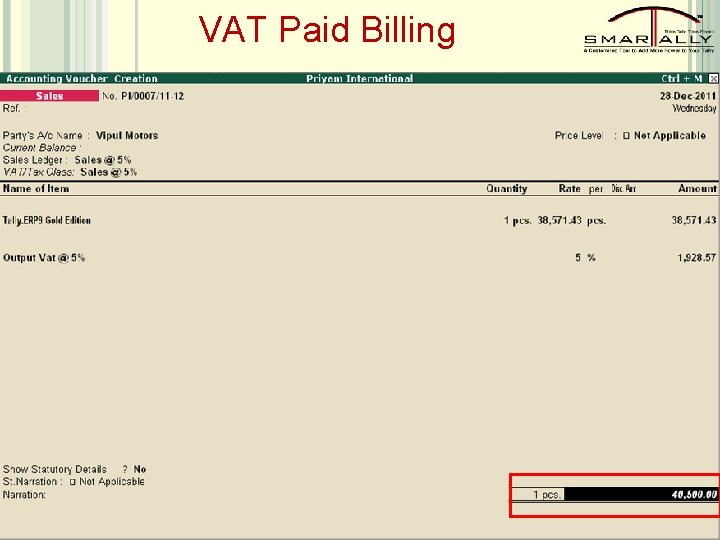 VAT Paid Billing 