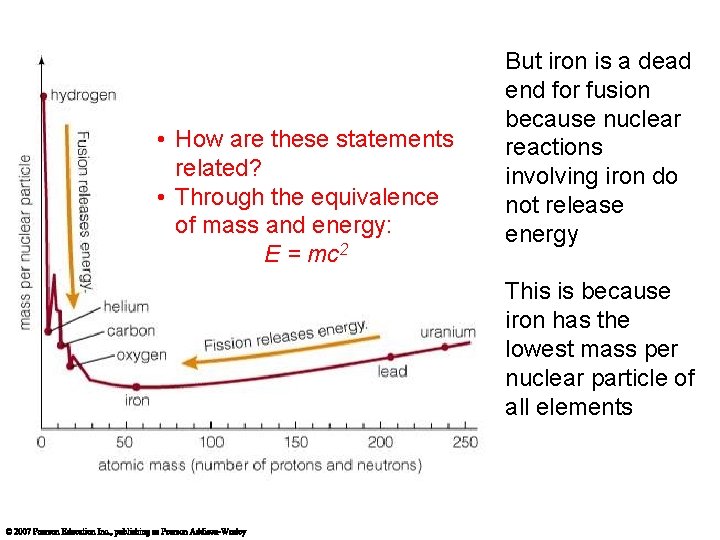  • How are these statements related? • Through the equivalence of mass and