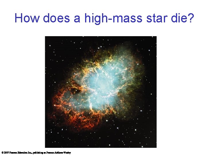 How does a high-mass star die? 