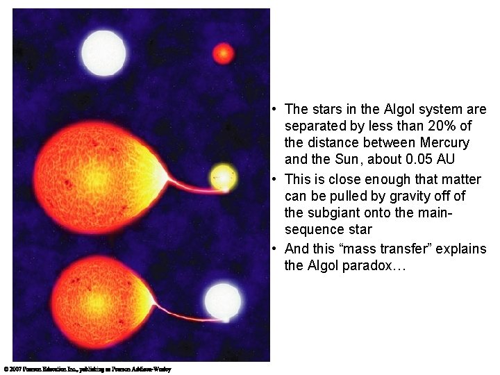  • The stars in the Algol system are separated by less than 20%